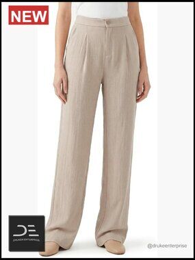 Tall Linen Pants Women 5'8"+ Wide Leg Straight Palazzo Dress Pants Work Summer